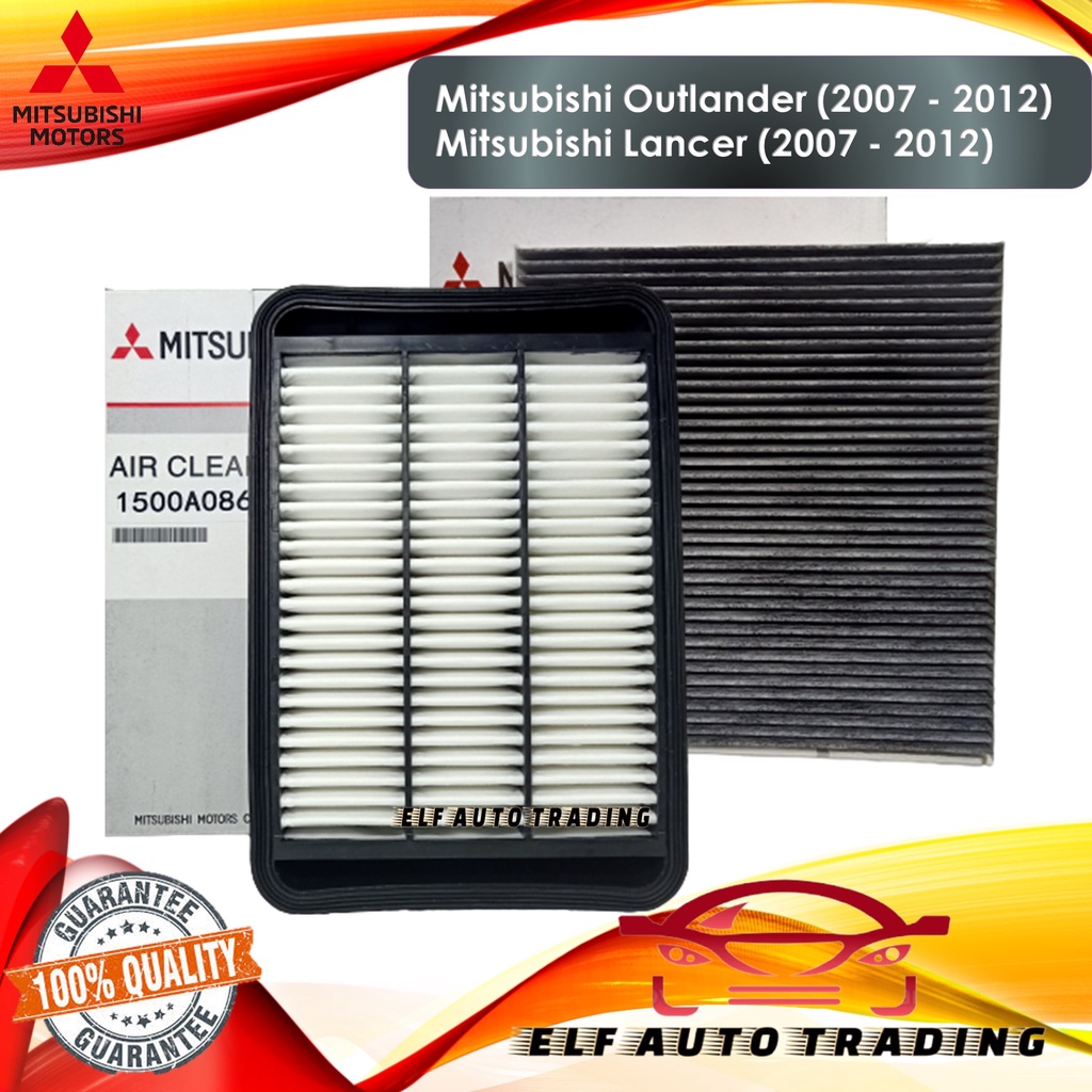 Combo Engine Air Filter and Charcoal Cabin Filter for Mitsubishi