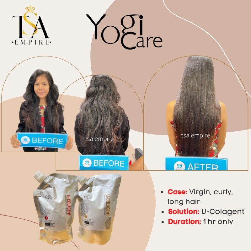 Yogi Care U-Colagent Hair Straightening Treatment Set 500ml | Shopee  Philippines