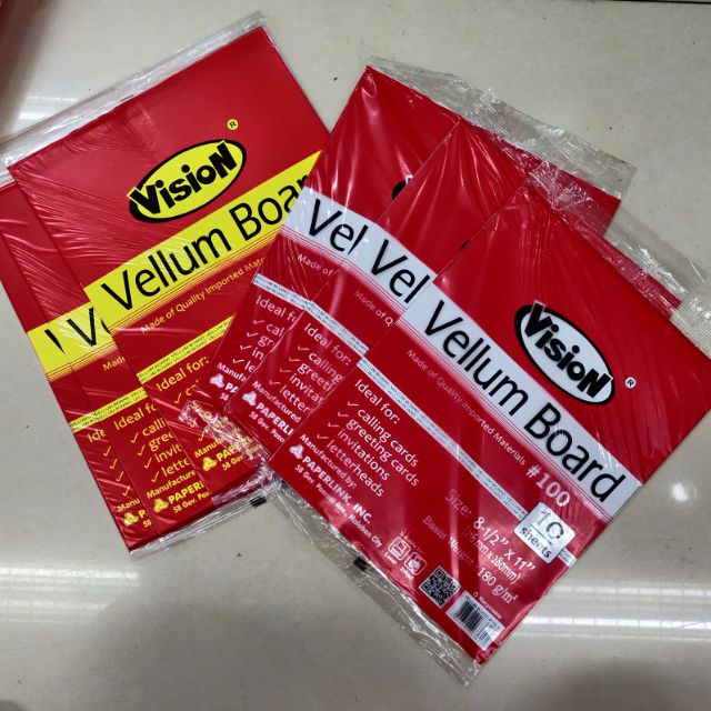 Vision vellum board 180gsm Shopee Philippines