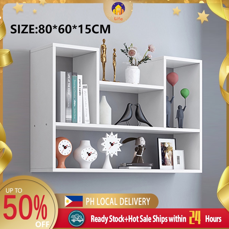 Wooden Wall Shelf Hanging Wall Hang Wall Mounted Simple Decoration DIY Shelf Wall