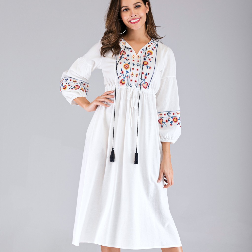 white dress for women casual