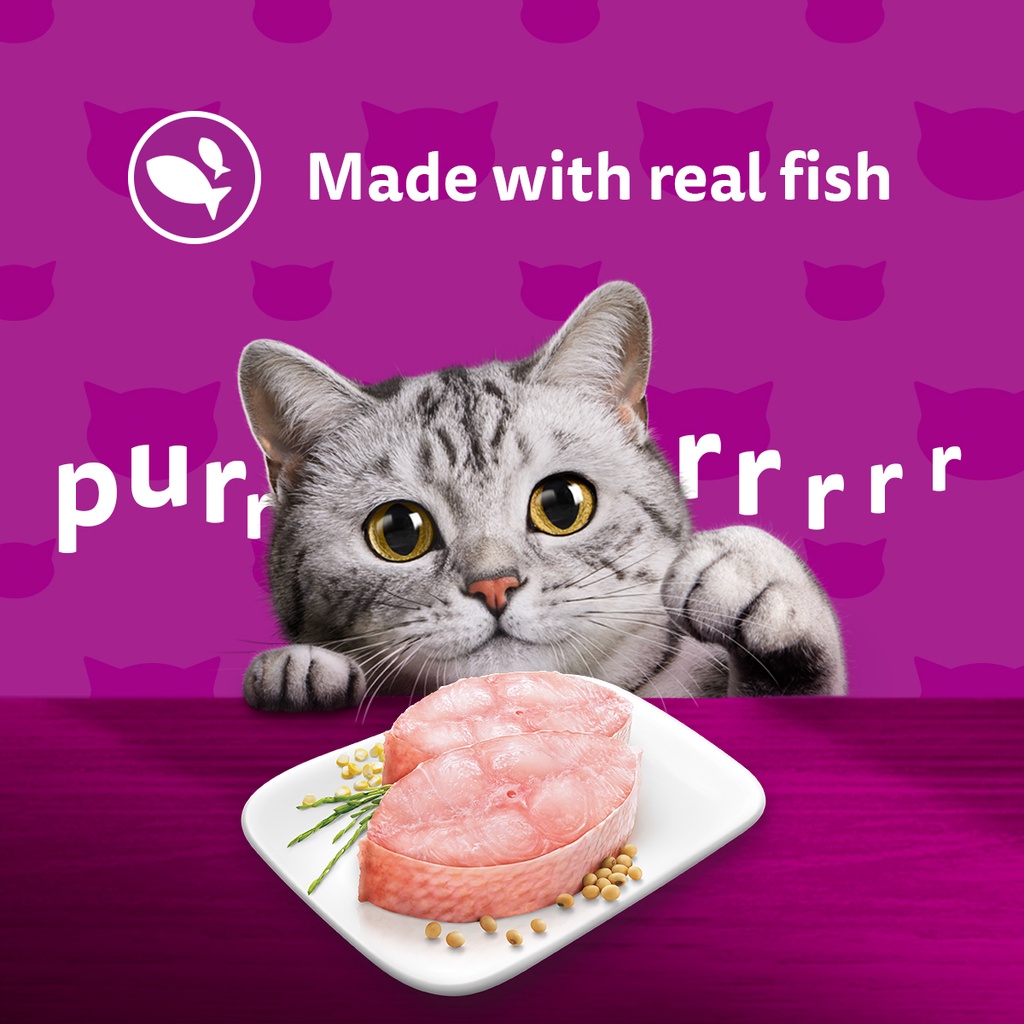 WHISKAS Cat Food Wet Pouch – Ocean Fish Flavor Wet Food for Cats Aged 1+ Years (12-Pack), 80g. #4