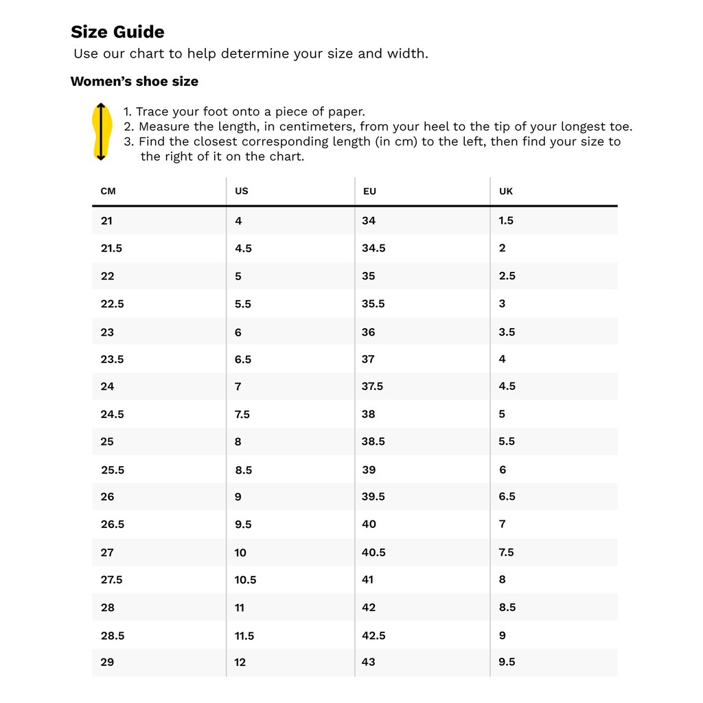 cole haan size chart women's shoes