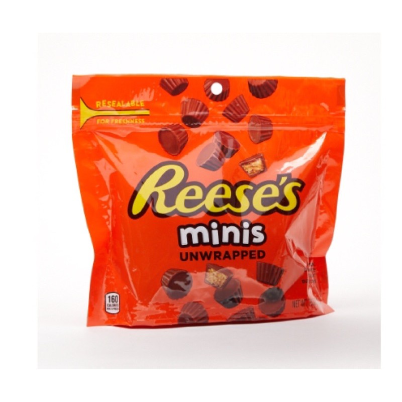 Reese's Minis Unwrapped Milk Chocolate Peanut Butter Cup Candy 215g ...