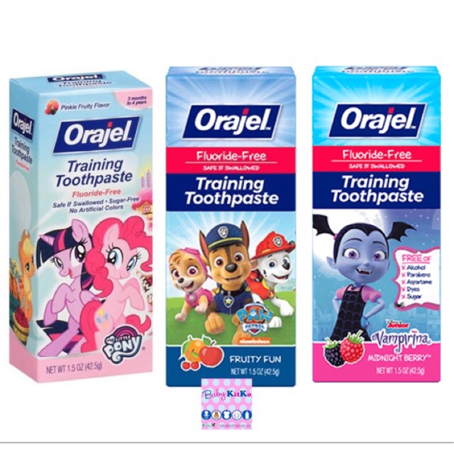 Orajel Fluoride Free Training Toothpaste Shopee Philippines