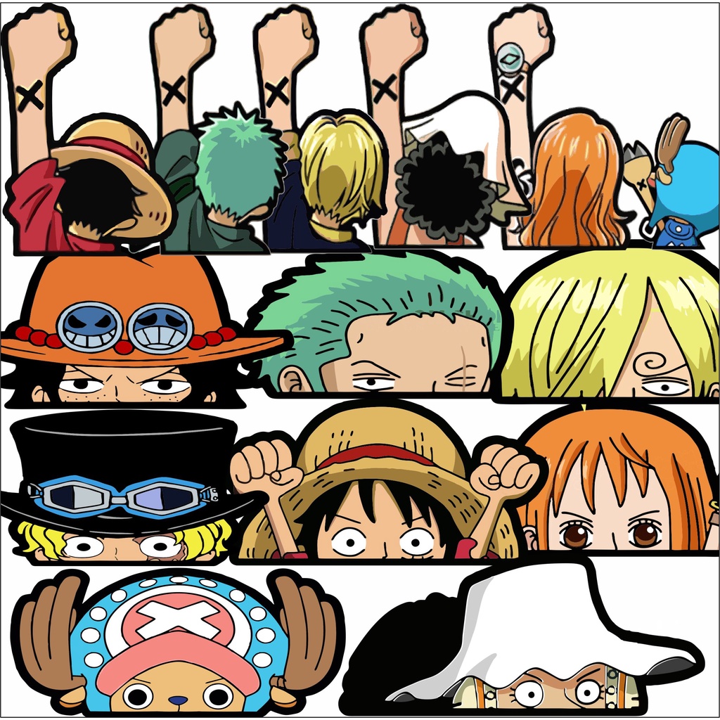 ONE PIECE PEEKER STICKER AQUAFLASK WATERPROOF VINYL STICKERS Shopee