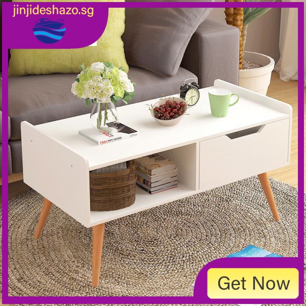 Small coffee table simple small apartment coffee table solid wood foot