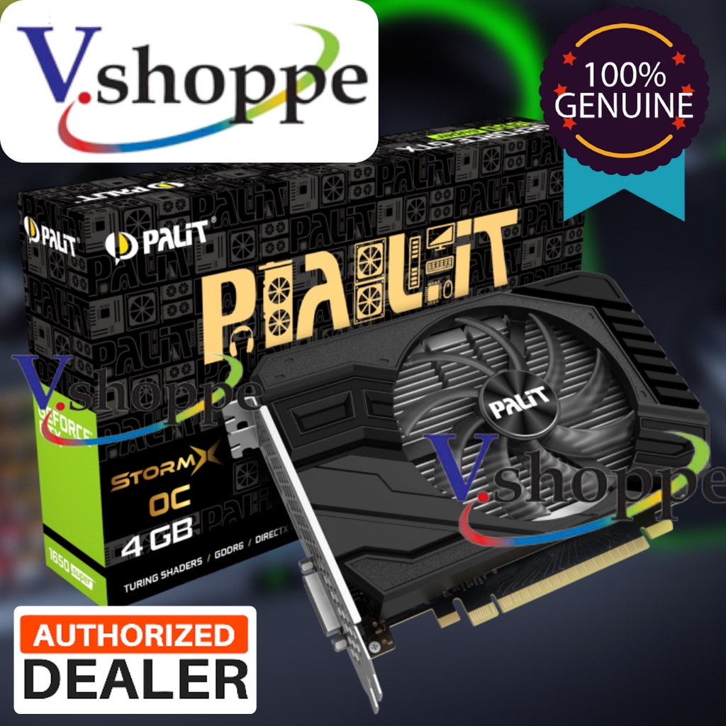 Nvidea GeForce Palit GTX 1650 / GTX1650 4GB Storm X Gaming GPU Graphics ...