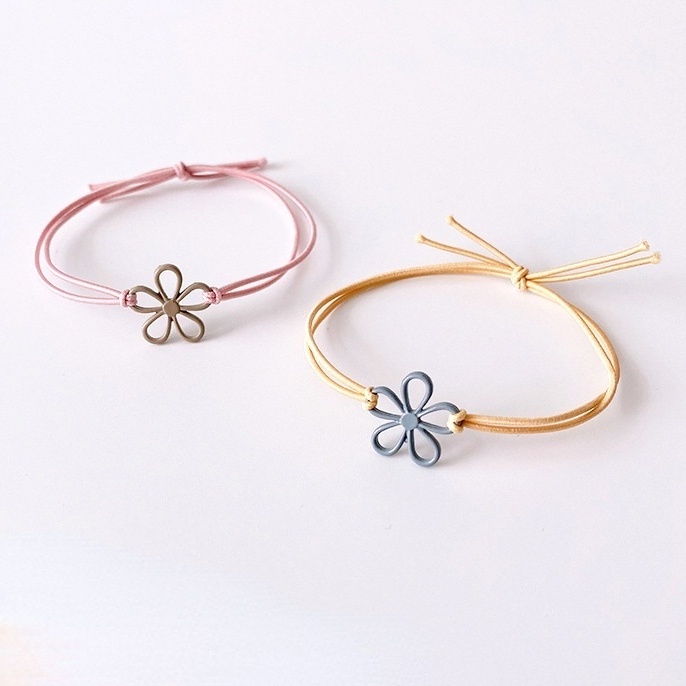 Ins Style Morandi Color Hair Tie Small Flower Hair Band Hair Accessories |  Shopee Philippines