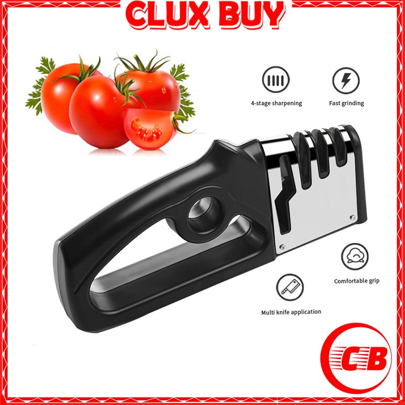 [COD]Knife Sharpeners 4 in 1 Manual Kitchen Knife Sharpener Ergonomic