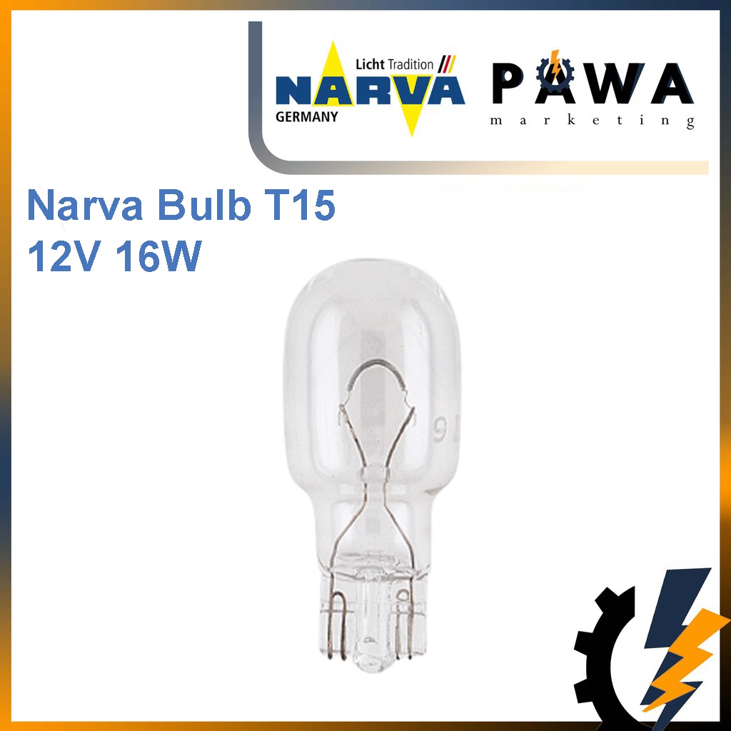 Pawa Narva T15 W16W Auto WedgeBase Bulbs Perodua Myvi Third Brake Bulb