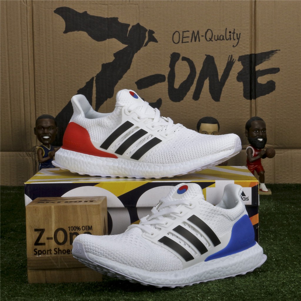 Adidas ultra boost Running shoes For men White/Red/Blue Korea | Shopee  Philippines