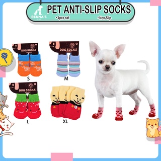 Renna's Dog Socks Pet Socks For Dogs Cat Socks 4pcs Puppy Pet Supplies Dog Supplies Pet Accessories