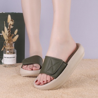 Ams ADD 1size  Japanese Muffin Thick Bottom Increased Cool Slippers Non-slip women sandals