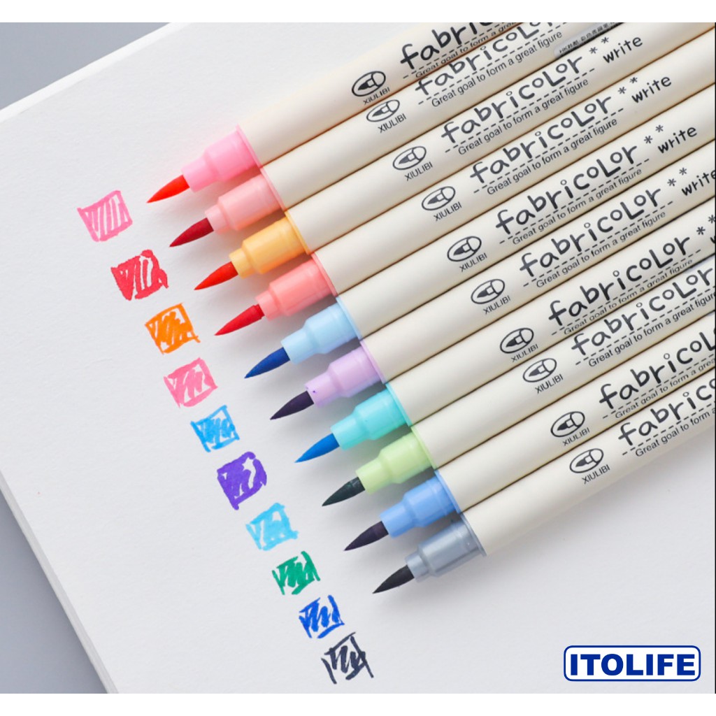 Fabricolor Futurecolor Brush Pen Calligraphy Marker 10 Colors Set Shopee Philippines