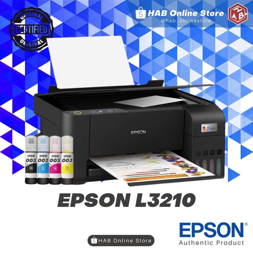 Brand New Epson L3210 L3216 EcoTank 3 in 1 Printer w/ 1set Original Ink