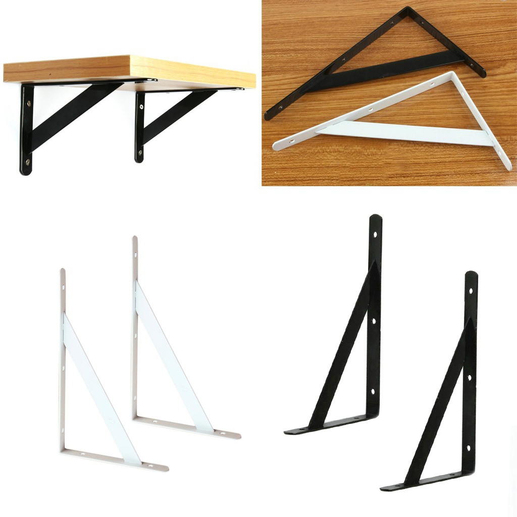 2pcs Metal Shelf Bracket L Shape One Pair Thickened Corner Brace Shelf Right Angle Brackets For 4018