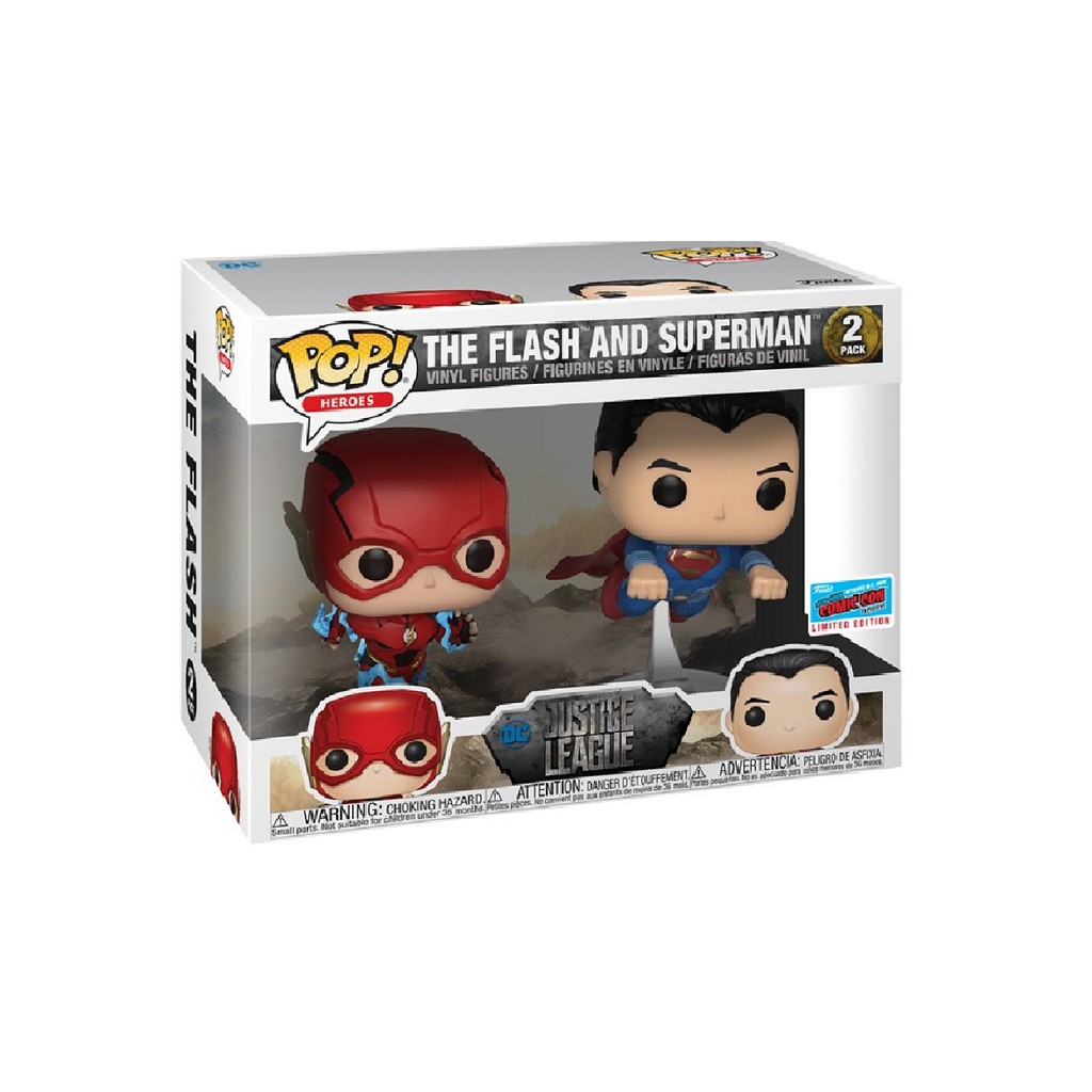 flash and superman funko pop