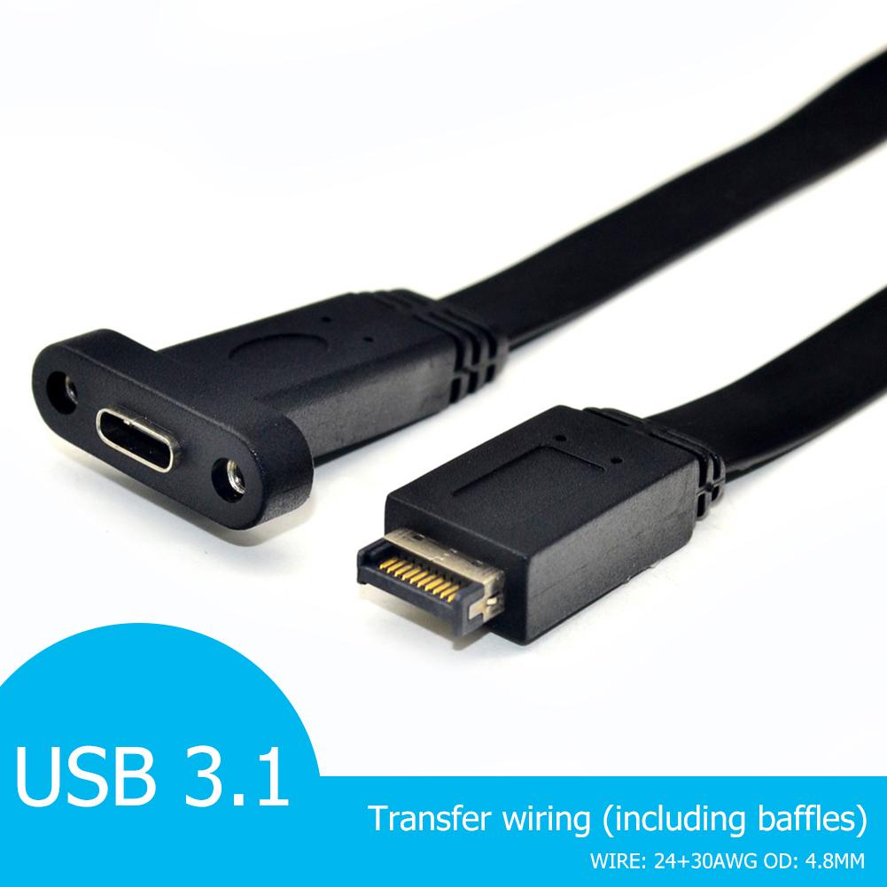 Usb C Front Panel Header Type E Male To Usb 3 1 Type C Female Motherboard Expansion Cable