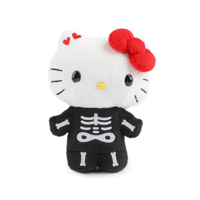 skull cat plush