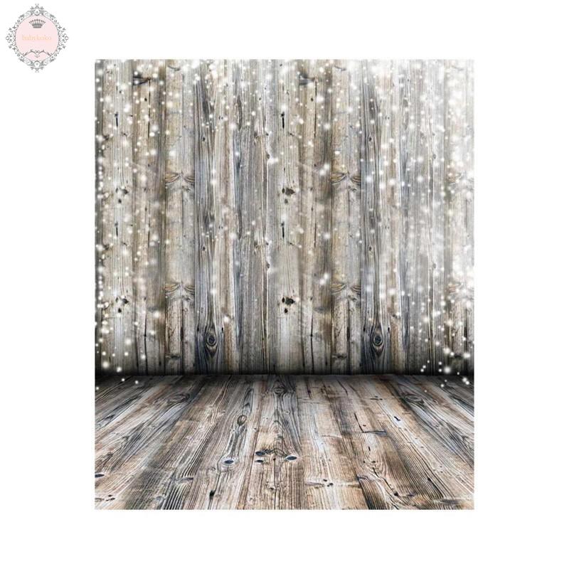 3x5ft Photography Background Dreamy Grey Wooden Wall Floor