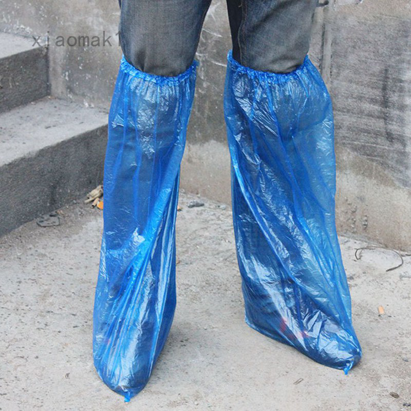 Disposable Waterproof Shoe Covers Overshoes Rain Shoes Accessories MZY1188 90Pcs Plastic Slip-resistant Boot Covers 