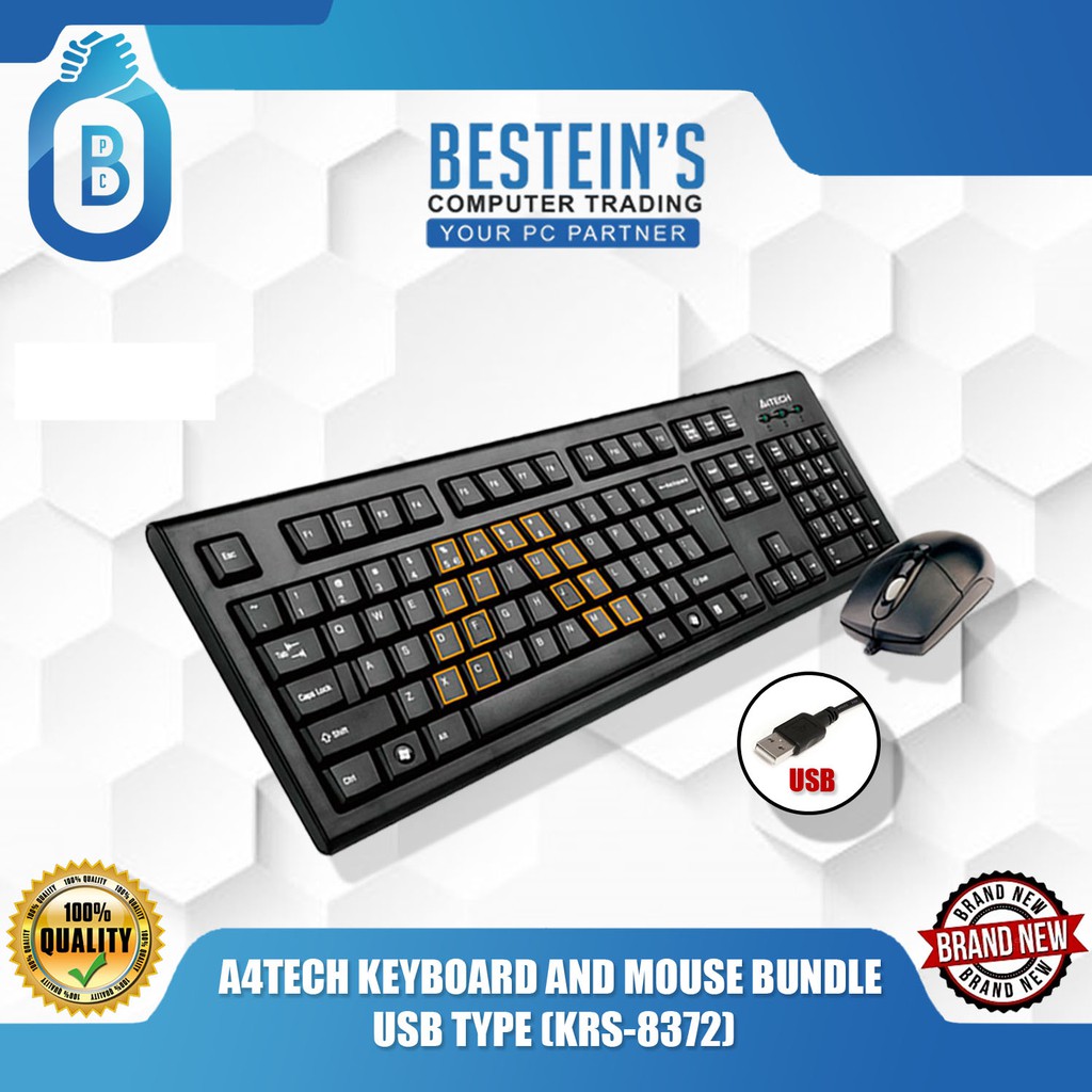 A4TECH (USB BUNDLE) KEYBOARD AND MOUSE BUNDLE USB TYPE (KRS8372