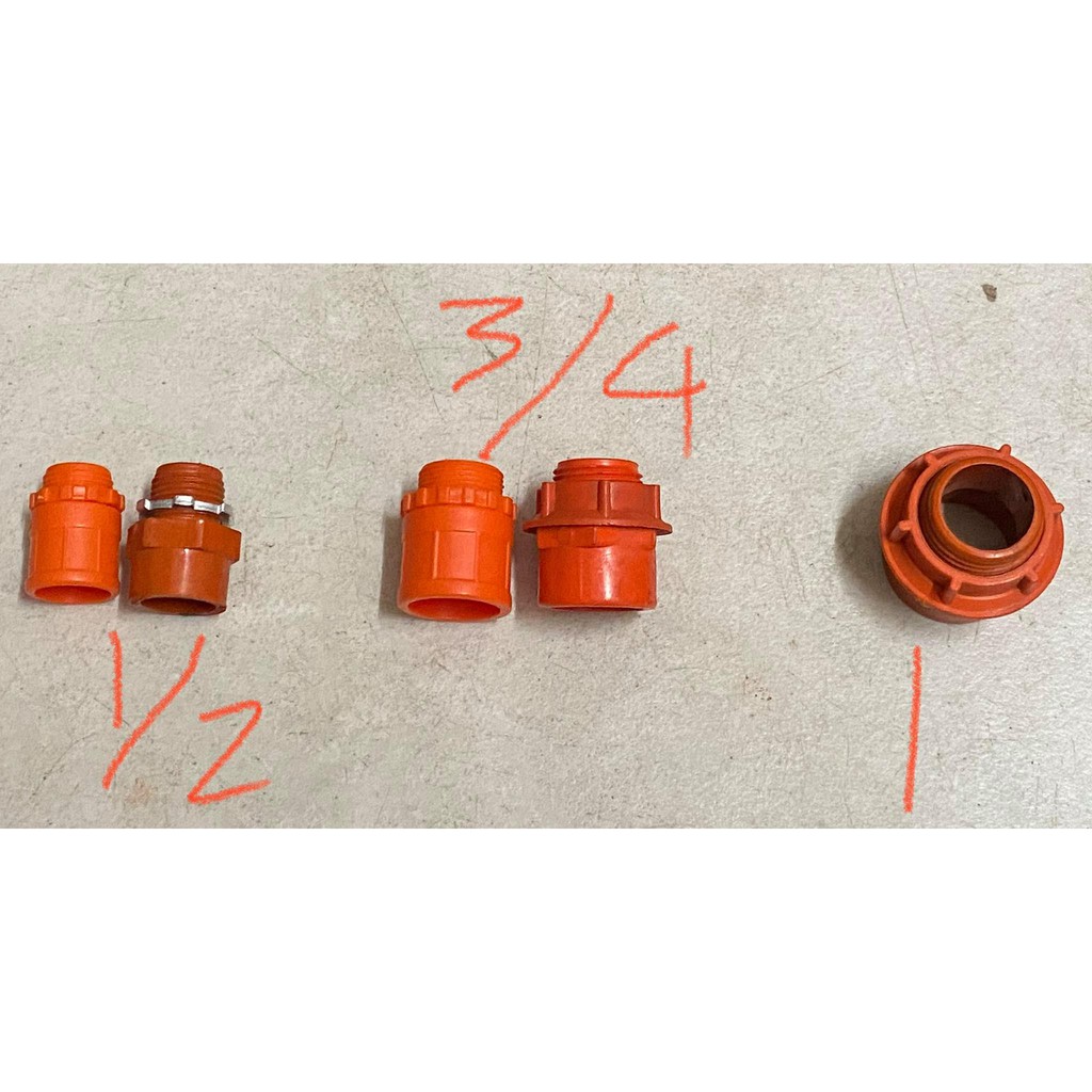 Pvc Orange Male Adapter With Locknut Electrical 1 2 3 4 1 Junction Box Connector Good Quality Heavy Shopee Philippines