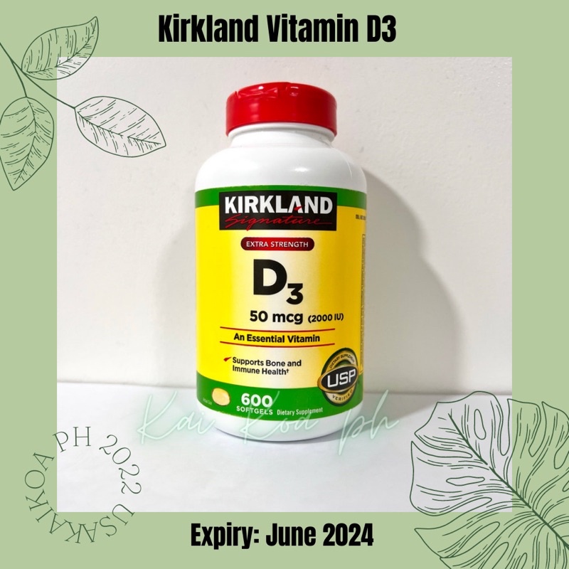 KIRKLAND VITAMIN D3 600 Softgels Expiry 2024 Shopee Philippines