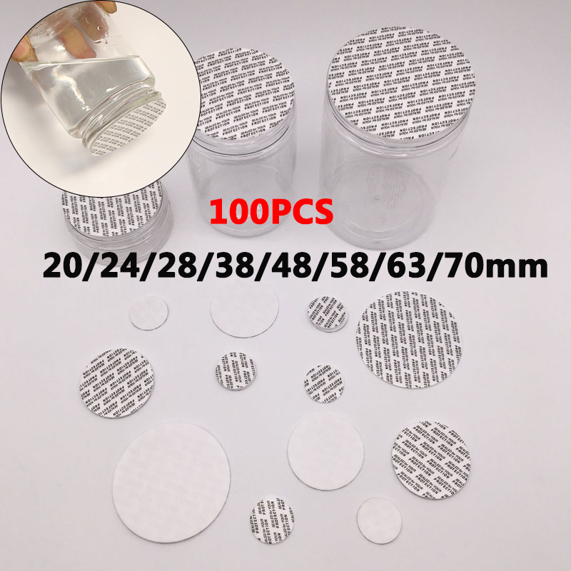 100Pcs/set Press Seal Cap Liners Foam Safety Tamper Seals Jar Bottle 20