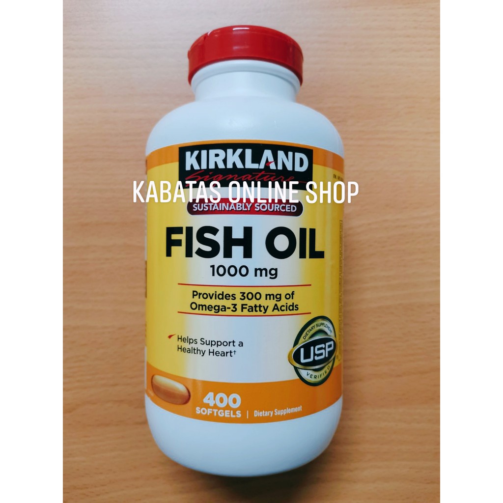 Kirkland Signature Fish Oil 1000mg. (400 softgels) Shopee Philippines
