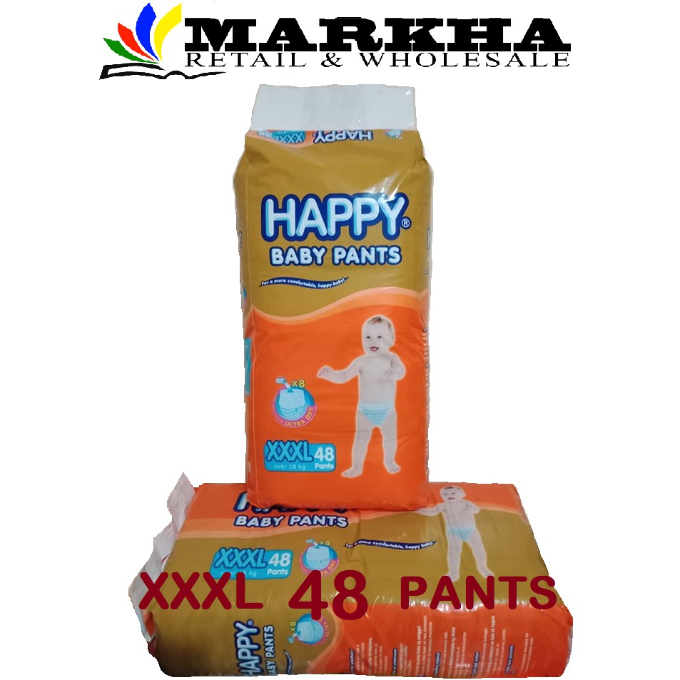 HAPPY BABY PANTS XXXL DIAPER x48pcs Shopee Philippines