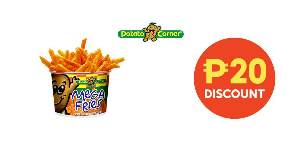 Potato Corner Mega Fries ShopeePay P20 Discount