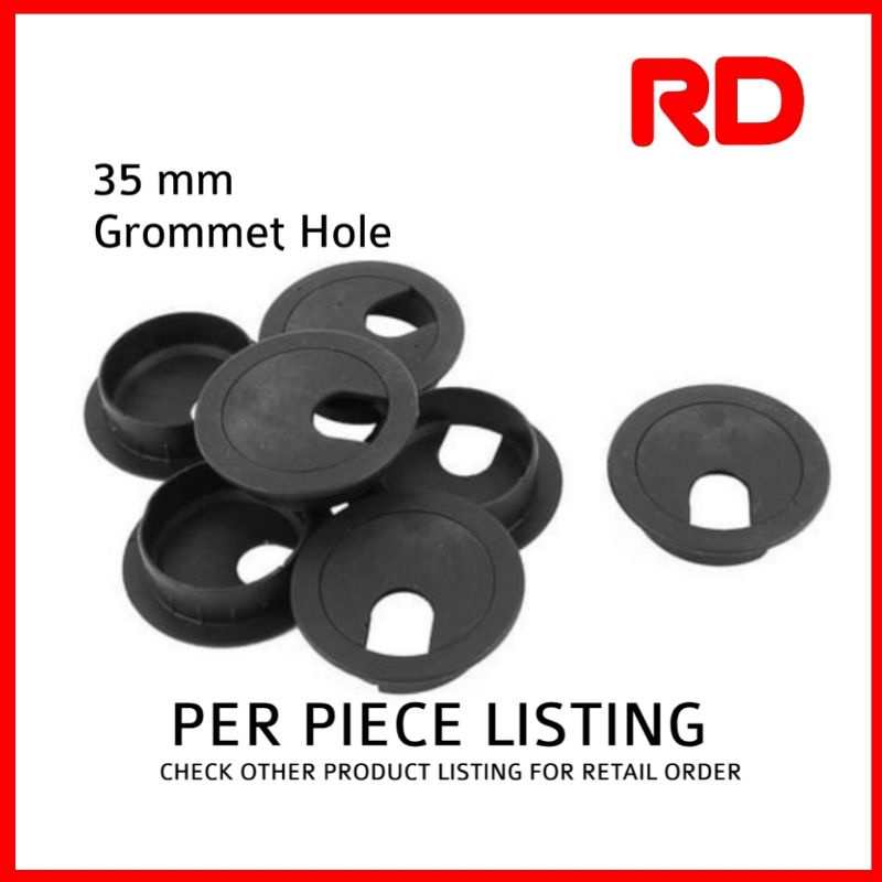 35MM Table Hole Cover Round Plastic Cable Grommet for Computer Office