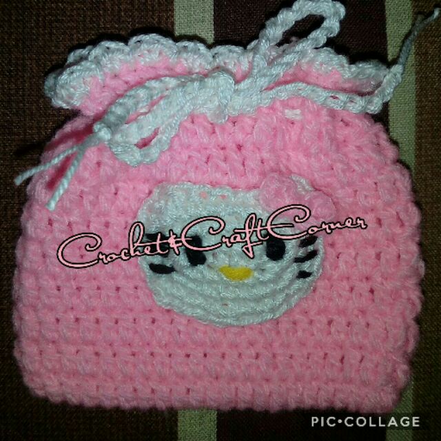 crochet mini pouch