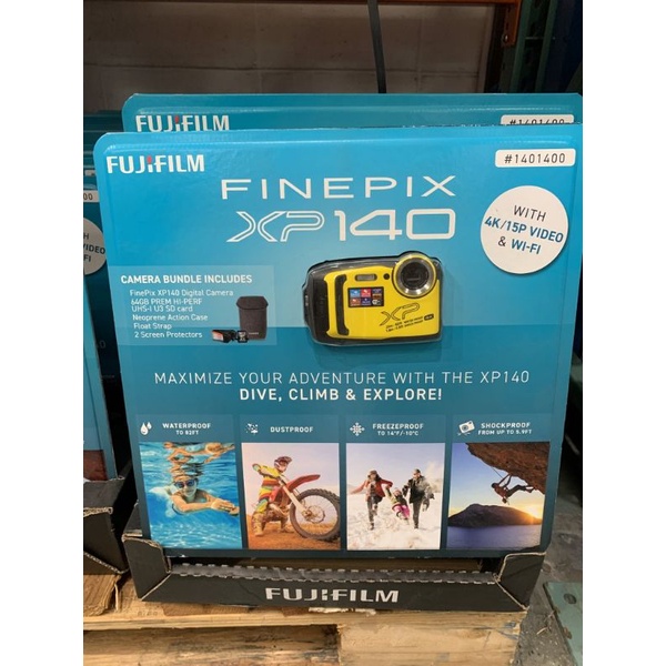 BUNDLE FINEPIX XP140 (Fujifilm) Underwater Camera (Dive, Climb, and