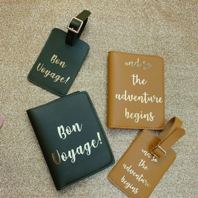 Bon Voyage, And so the Adventure begins travel set passport case