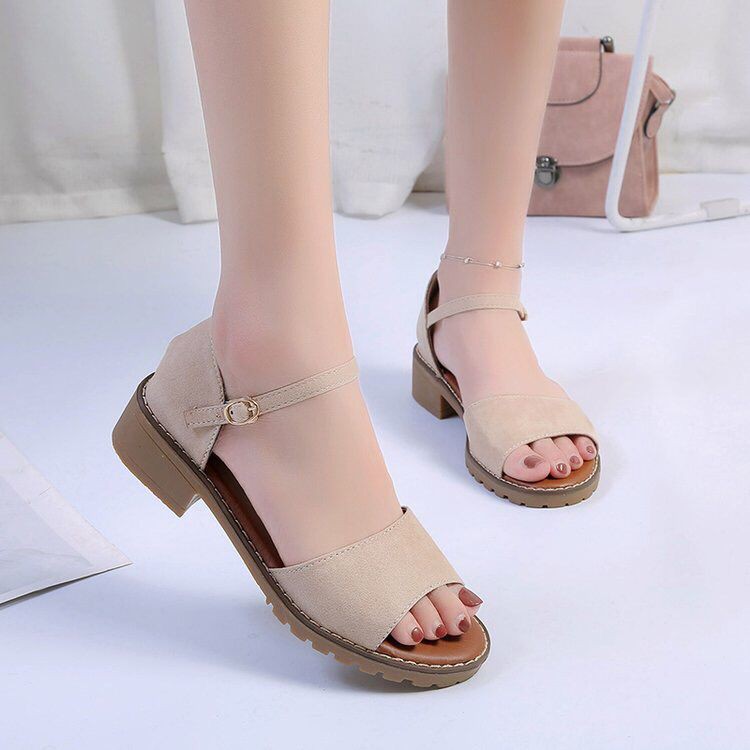 AL Womens Flat Sandals Slip On Type Korean Sandal #K2018 | Shopee ...