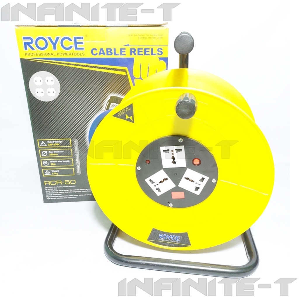 Royce Cable Reels 50 Meters RCR-50 (3 Socket) Extension Cord | Shopee ...