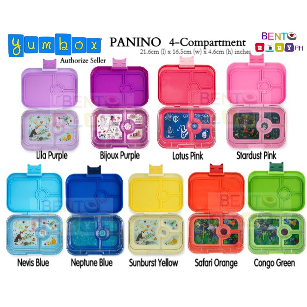 YUMBOX | PANINO 4-Compartment Bento Box | Shopee Philippines