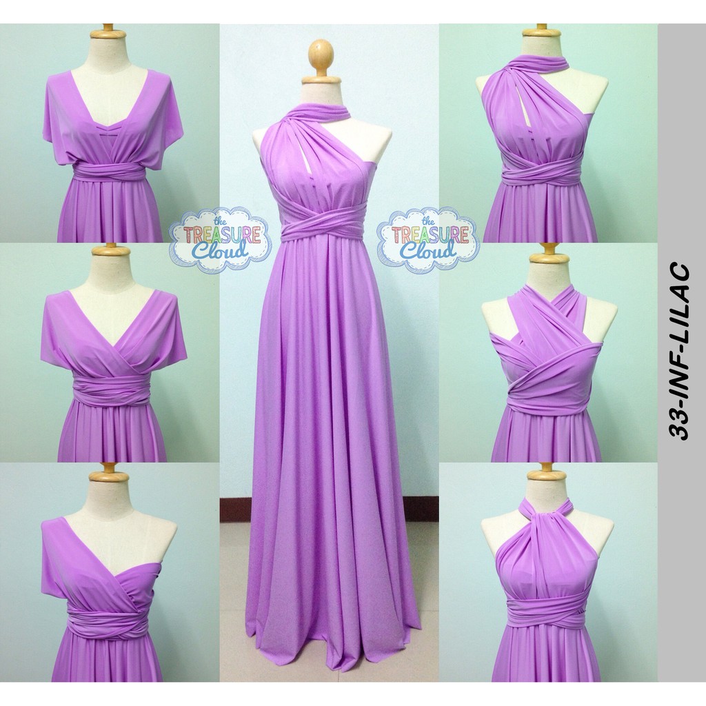 dark lilac infinity dress