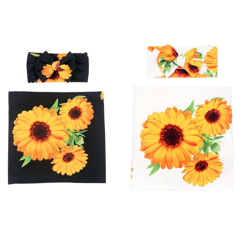 sunflower swaddle blanket