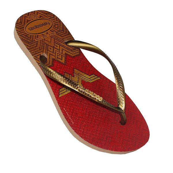 slim gold havaianas