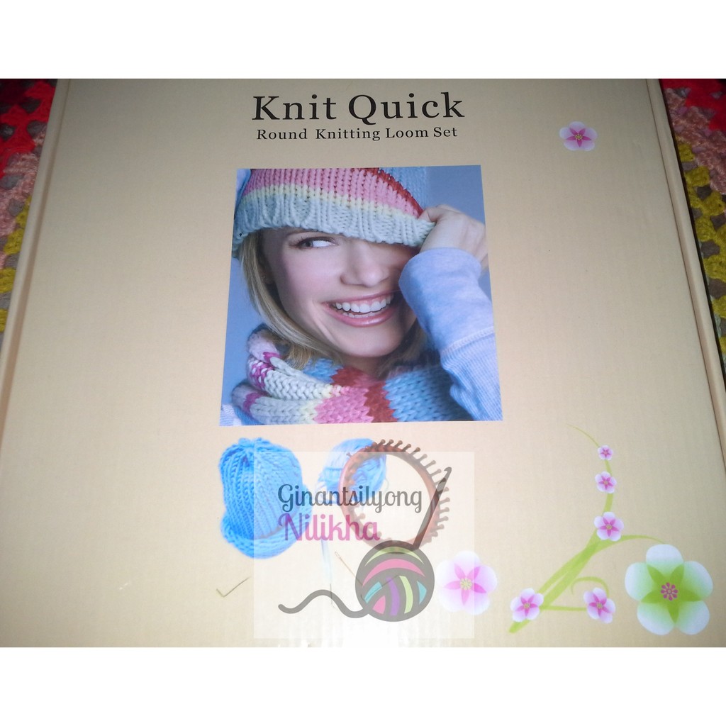 Knit quick round knitting loom set