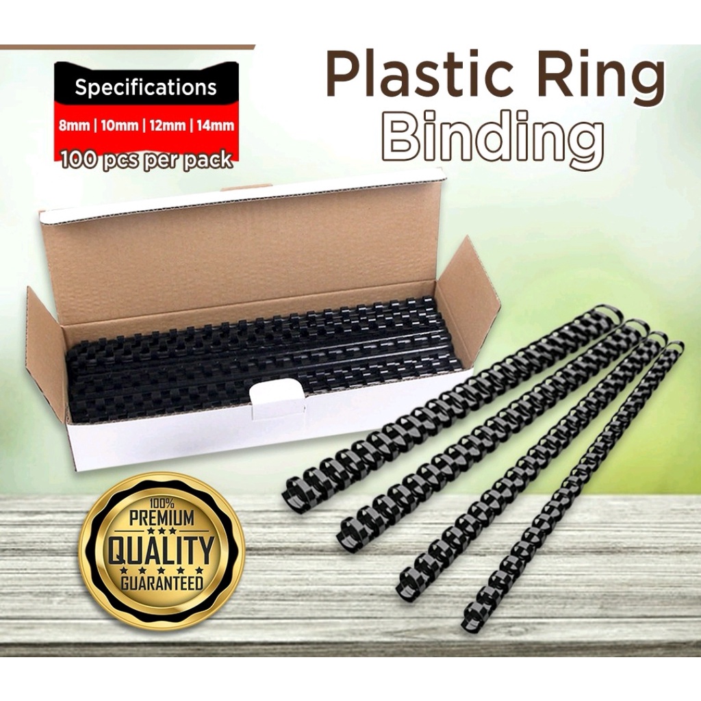 Plastic Ring Binding Black A4 Size Plastic Spring Binder (100 pcs per