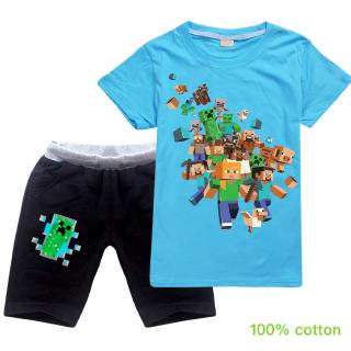 Roblox Kids T Shirts Shorts Jeans Suit For Boys And Girls Two Piece Set Pure Cotton Ready Stocks Shopee Philippines - 2019 soft cute roblox game t shirt topsdenim shorts fashion new teenagers kids outfits girl clothing set jeans children clothes from zwz1188 1749