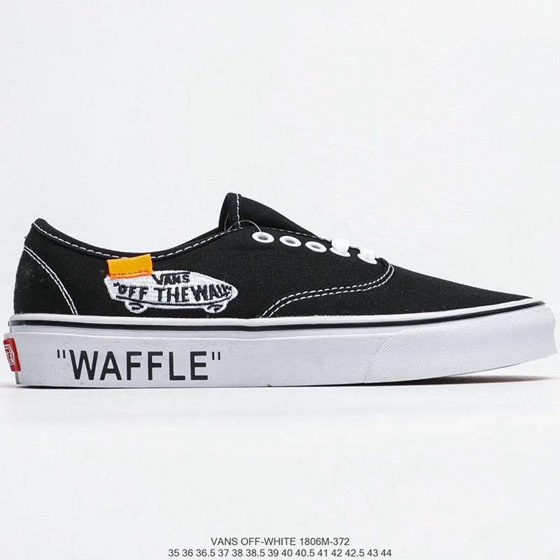 off white authentic vans