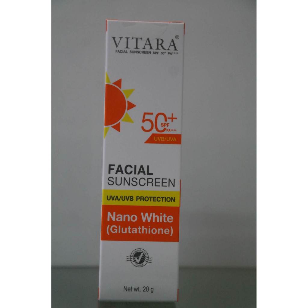 Vitara Facial sunscreen SPF50 + PA ++ 20 G sunscreen with glutathione
