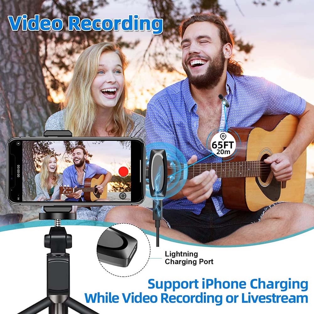 Tylex Mini Wireless Lapel Microphone for video recording and livestream