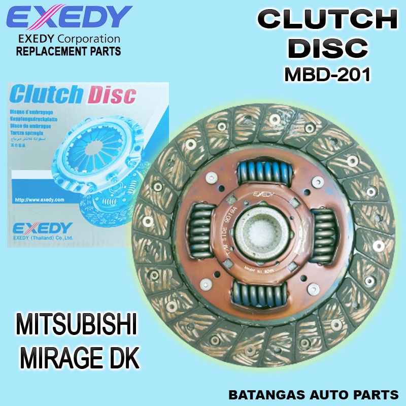 EXEDY CLUTCH DISC FOR MITSUBISHI MIRAGE DK MBD201 (1PC) Shopee